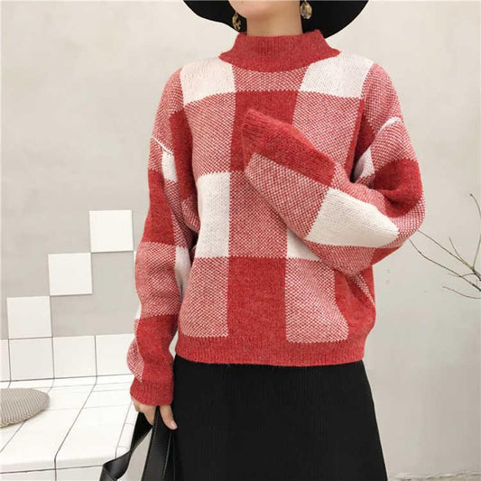 Cold-proof long-sleeved large size warm sweater cashmere turtleneck sweater female autumn and winter