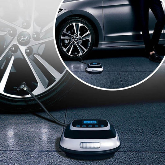 Car Air Pump 12v Multifunctional Vehicle Portable Car Air Pump Small Car Electric Air Pump with Light Preset Tire Pressure Universal Inflation