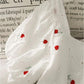 French Niche Fairy Embroidery Short-sleeved Dress V-neck Drawstring High-end Skirt