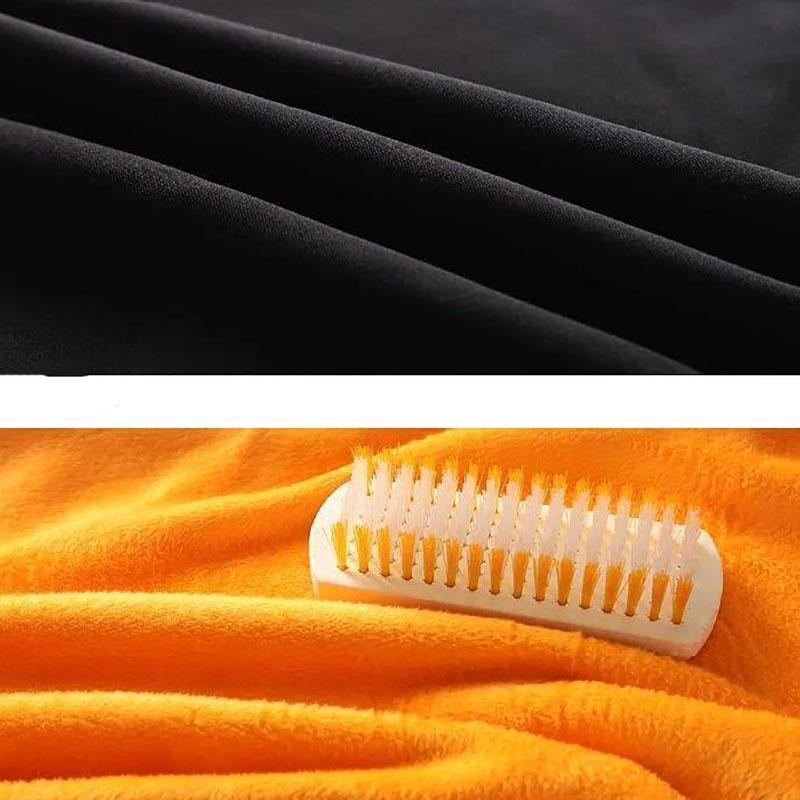 Winter Warm Women's Underwear Plus Velvet Padded Tight-fitting Suit with Autumn Clothes and Long Trousers Half-high Collar Large Size Bottoming Shirt