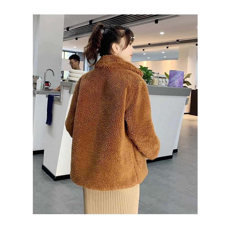 Winter Woman's Cotton Wool Coat Winter Cold warm Long sleeve fur jacket Trend Large size Fur coat