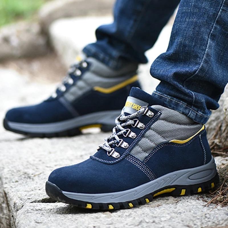Winter Work Boots Safety Steel Toe Men Sneakers Anti-smash Men Shoes Anti-puncture Work Boots