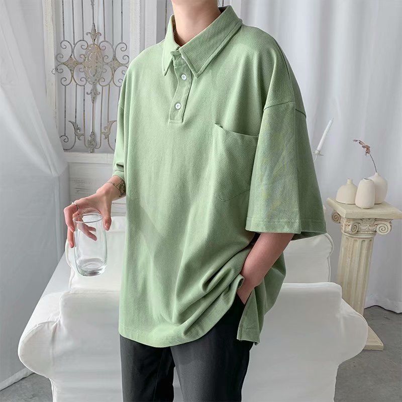 Short-sleeved T-shirt Boys Loose Polo Shirt Half-sleeved Summer Casual Trend T-shirt