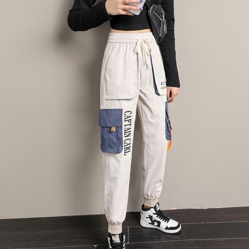 Overalls Women's Spring and Autumn Tied Feet Leisure Plus Size Fat Mm Loose Students Korean Version of The Wild Sports Thin Harlan Trousers