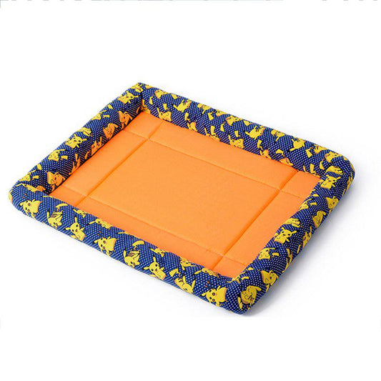 Fashion Print Flower Dog Sleeping Mat Waterproof Summer Cooling Pet Dog Bed Breathable Durabl