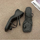Women's Sandals Slippers Summer Cross Straps Clip-toe Non-slip Slippers Thick Bottom Heightened Wedge Flip Flops Beach Temperament All-match Sandals