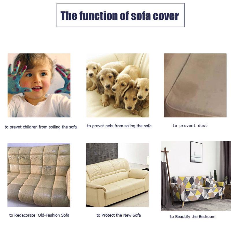 1/2/3/4 Seat Printed Magic Sofa Cover Sectional Sofa Slipcovers Stretchable Elastic Sofa Cover for Living Room Couch Cover Armchair Cover