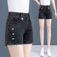 Denim Shorts Women's Summer Elastic Waist Loose Wide Leg Pants Fashion Casual All-match Shorts