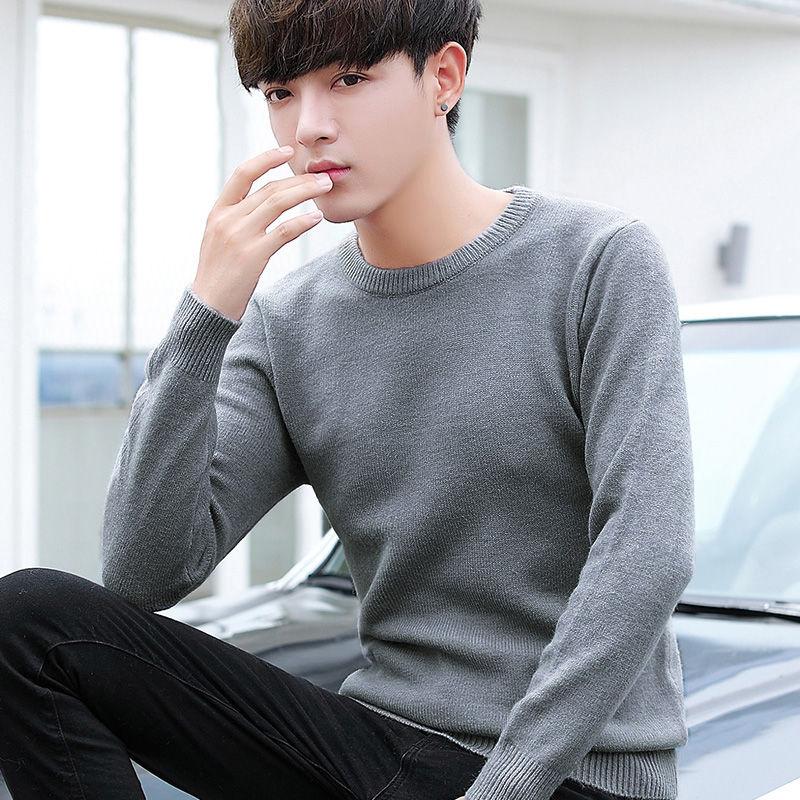 M-4XL Long Sleeved T-shirt Cotton Warm Round Neck Tee Shirt  Casual Pullover Shirts