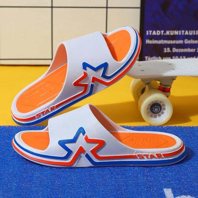 Outdoor Sandals and Slippers Men's Summer Outdoor Thick Bottom Beach Sports Slippers Home Flip Flops