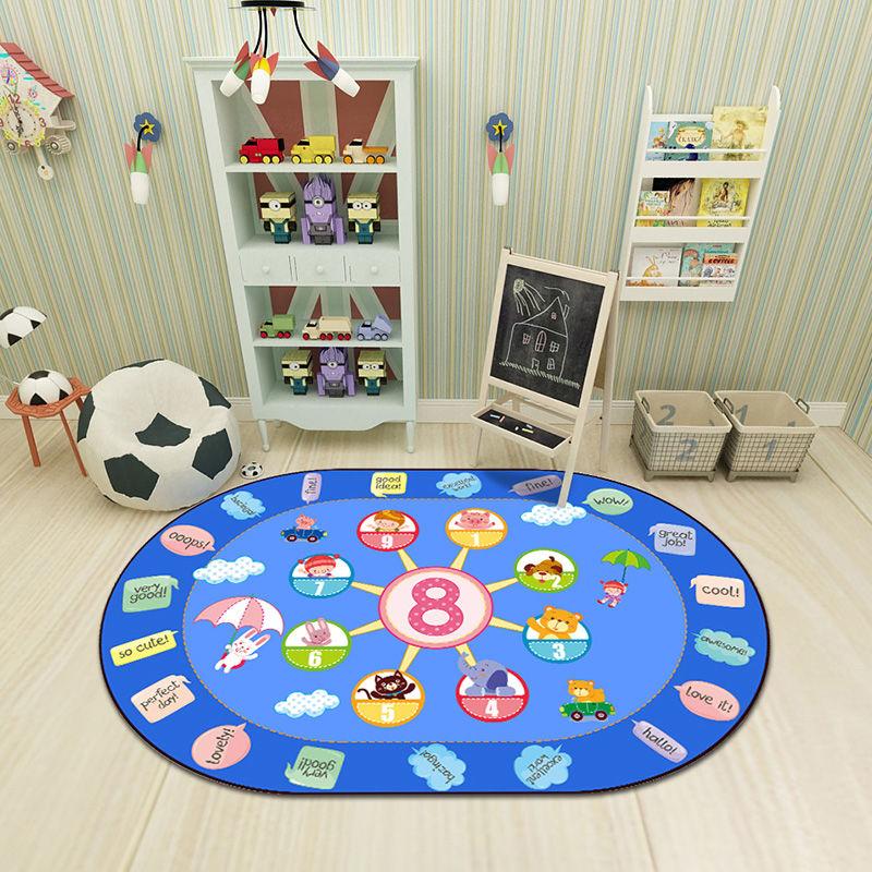 Boys and Girls Cartoon Cute Nursery Blanket Crawling Bedside Anti-fall Blanket Puzzle Game Children's Carpet