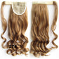 24" Long Wavy Wrap Around Clip In Ponytail Hair Extension Synthetic Natural Blonde Wave Pony Tail