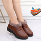 Winter Plus Velvet Warm Cotton Shoes Women's PU Waterproof Non-slip Mother Shoes Comfortable and Lightweight Flat Low-heel Snow Shoes
