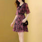 Summer Bohemian V-neck Printing Chiffon Women's Dress Fashion Casual Beach Skirt Boutique Party Dresses
