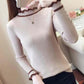 Autumn and Winter Slim-fit Padded Top Ruffled Long-sleeved Sweater All-match Base Sweater