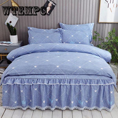 Bed Skirt Embroidered Bed Fade Resistant