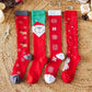 Winter Christmas Calf Socks Korean Fashion Printing Stockings Thick Warm Calf Cotton Socks