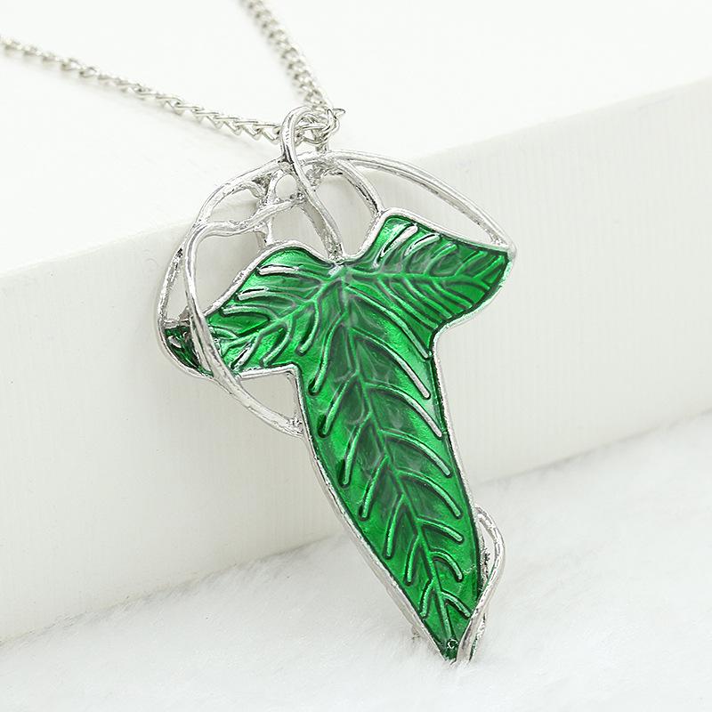 Europe and The United States Film and Ring Lord of The Rings Leaf Brooch Pendant Dual-use Type