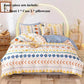Cotton Bed Four-piece Print Corrugated Bed Single Pillowcase Is Set In Holder Bohemian Style Home Bedding