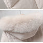 Women's Down Jacket Mid-length Over-the-knee Thickening and Long Fur Collar Hooded Slim Coat