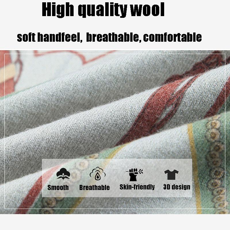 Bohemia Floral Crew Neck Woolen Sweater Women Long Sleeve Warm Printed Cashmere Sweater Knitted Jumper Tops