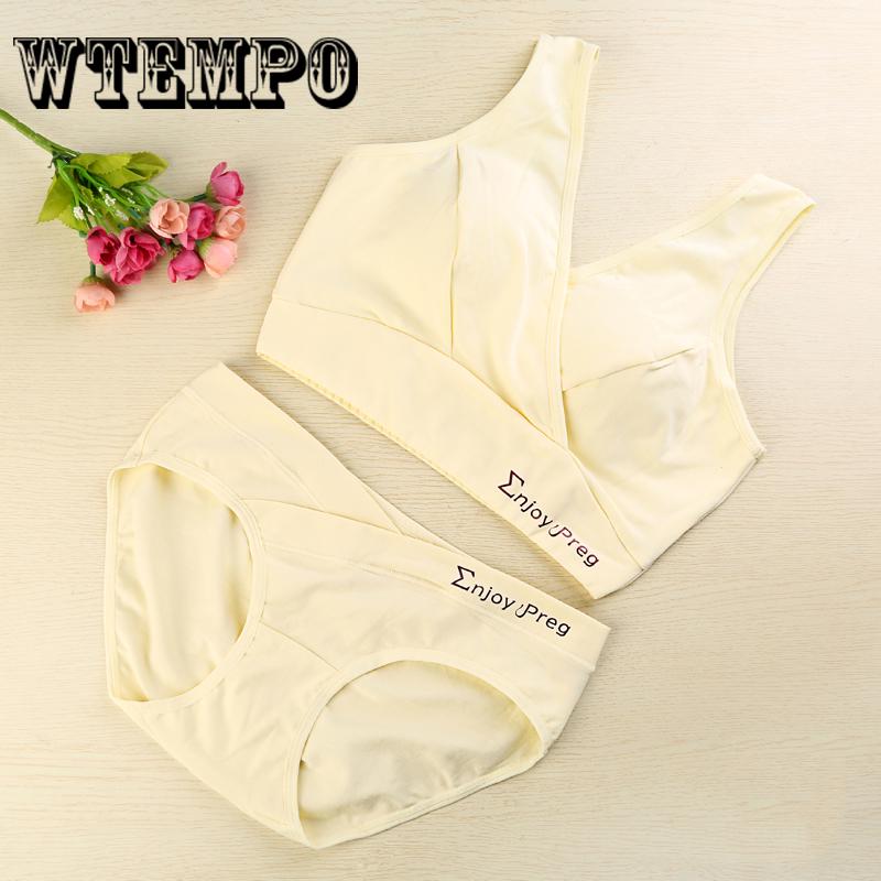 Panties Pregnant Women Low Waist Briefs U Shape Maternity Underwear Fedding Bra Set
