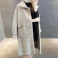 Mink Velvet Mid-length Coat Women's Autumn and Winter Knitted Cardigan Loose Plaid Coat