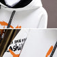 WTEMPO Men Sports Suit Spring Thin Fleece Sportswear All-match Hooded Pullover Casual Campus Clothing