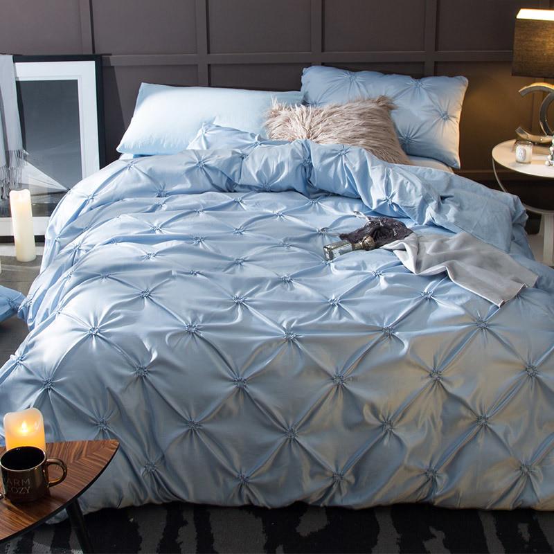 4pcs 100% Cotton Solid Color Pillow Cover  Soft Couple Pillowcase Duvet Cover