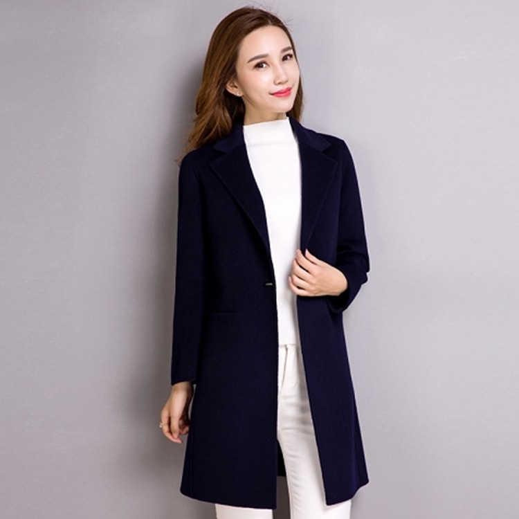 Winter Wool Coat Women Casaco Feminino Ladies Autumn Jacket Slim Long Woolen Coats Women Overcoat