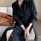 Spring Summer White Shirt Dress Cardigan Niche Waist Waist Was Thin A-line Long Skirt Women