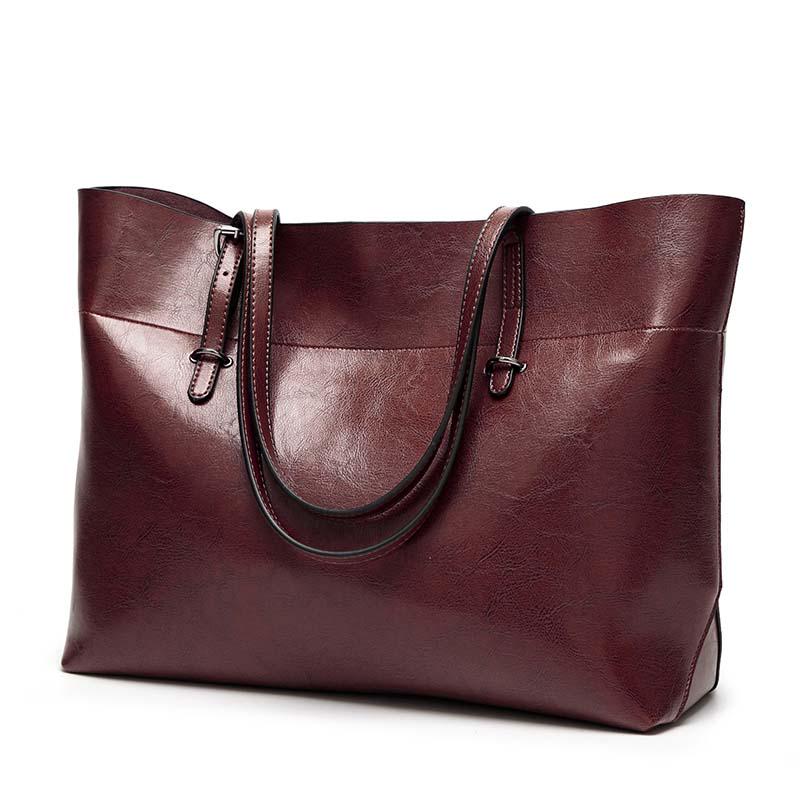 Women's Bags Leather and Cowhide Messenger Bags Women's Single-handle Shoulder Bags European and American Fashion Trends Commuter Women's Bags