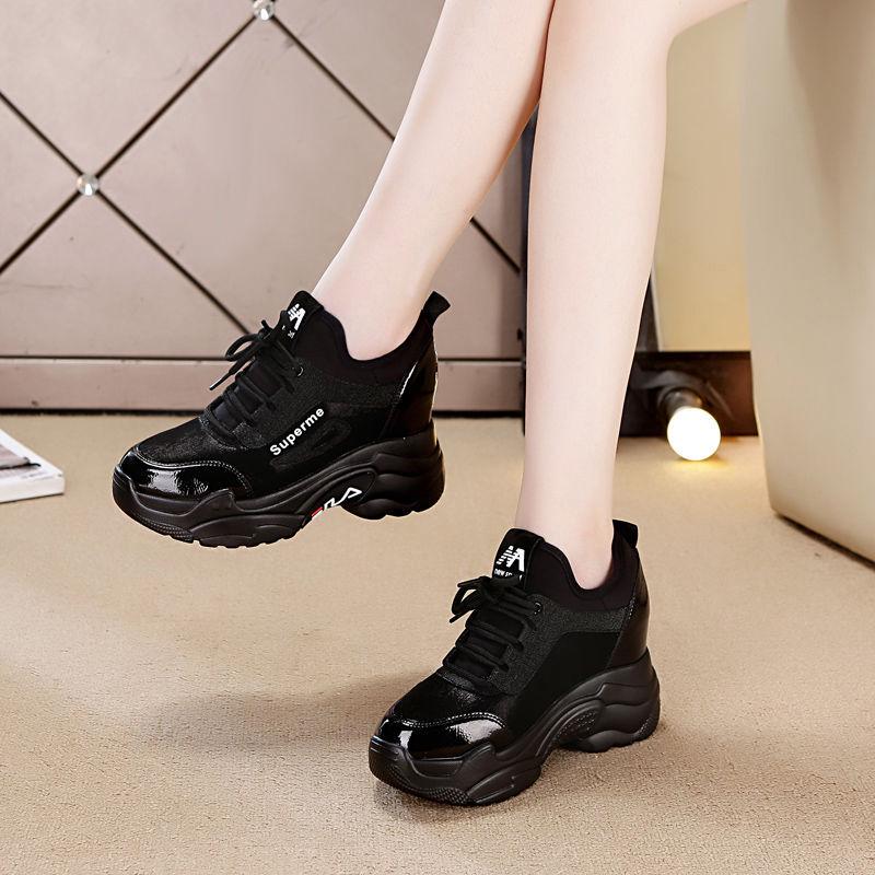 Women Platform Chunky Sneakers Increasing Casual Vulcanize Shoes Luxury Dad Shoes Female Sneakers