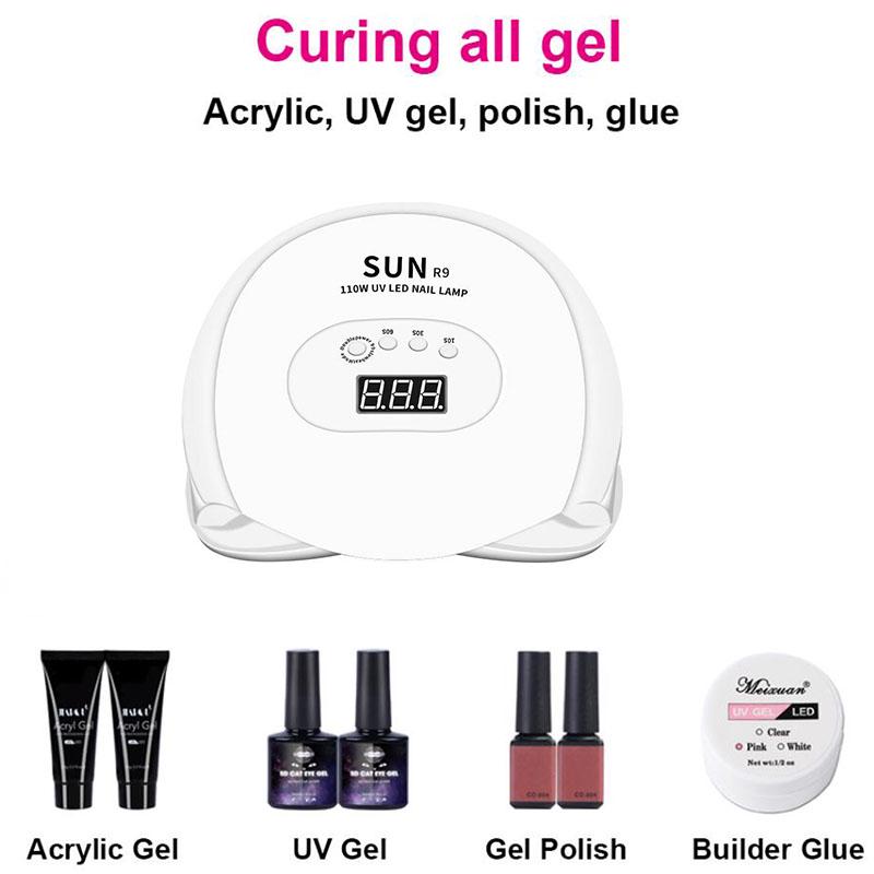 110 W UV LED Lamp Nail Dryer Nail Lamp For Curing UV Gel Nail Polish With Sensor Timer