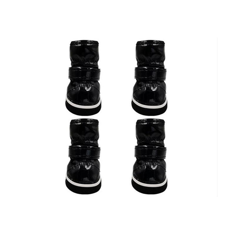 Pet Shoes 4 Pieces Outdoor Indoor Dog Shoes Teddy Winter Shoes Bichon Pet Dog Walking Shoes Snow Boots Keep Warm Cotton Boots Wear-resistant Boots