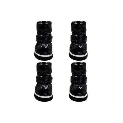 Pet Shoes 4 Pieces Outdoor Indoor Dog Shoes Teddy Winter Shoes Bichon Pet Dog Walking Shoes Snow Boots Keep Warm Cotton Boots Wear-resistant Boots