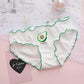 Girls' Cotton Underwear Sweet Fruit Print Fungus Edge Student Briefs with Hips