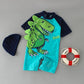 Children's Cartoon Dinosaur One-piece Swimsuit Boy Baby Quick-drying Swiming Suit Cute Printed Breathable Swimwear