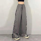 Retro Loose Wide-leg Pants Women's Spring and Summer Hip-hop Pants Leopard Print Slim Straight Trousers Ladies Sports Casual Pants