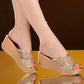 Ladies Summer Genuine Leather Slipper Outside Wear Korean Version Non-slip Wedge Sandals
