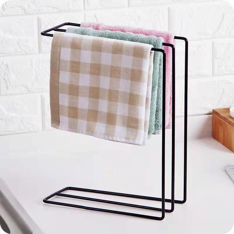 Kitchen Rag Rack Pot Cover Rack Towel Rack Dish Cloth Scouring Pad Drain Storage Rack Rag To Dry Rust-proof Storage Rack