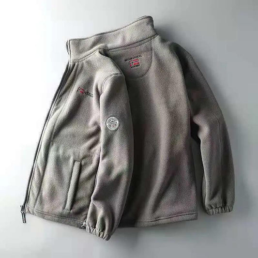 Functional Outdoor Cold Jacket Men's Plus Size Warm Jacket Autumn and Winter Fleece Jacket Jacket