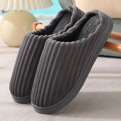 Winter Couples Home Warm Non-slip Cotton Slippers Large Size Thick-soled Cute Indoor Cotton Slippers