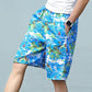 Summer Thin Cotton and Linen Breathable Printed Beach Pants Men's Sports Loose Large Size Quick-drying Five-point Pants Casual Outer Wear Shorts