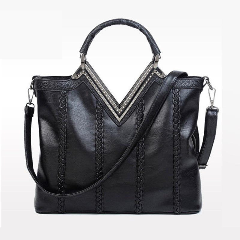 Leather Korean Fashion Trend Ladies Handbag Casual Simple Shoulder Satchel