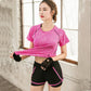 Summer Solid Color Yoga Clothes Short-sleeved Top Women's Quick-drying Running Sports Fitness Suit