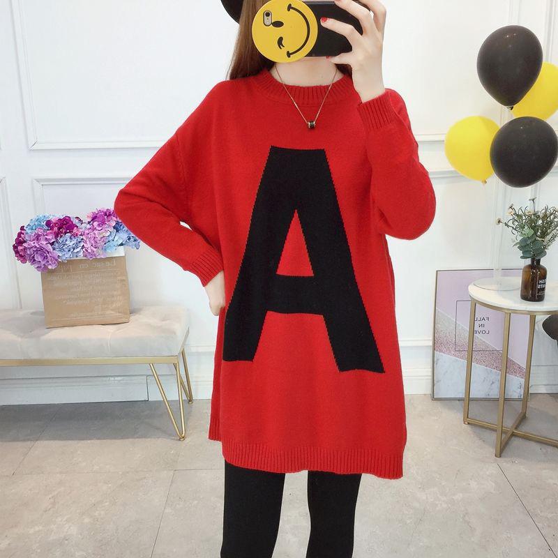 Pregnant Women's Autumn  Fashionable Sweaters  Mid-length Loose Coats  Maternity  Thicker Korean Winter Clothes