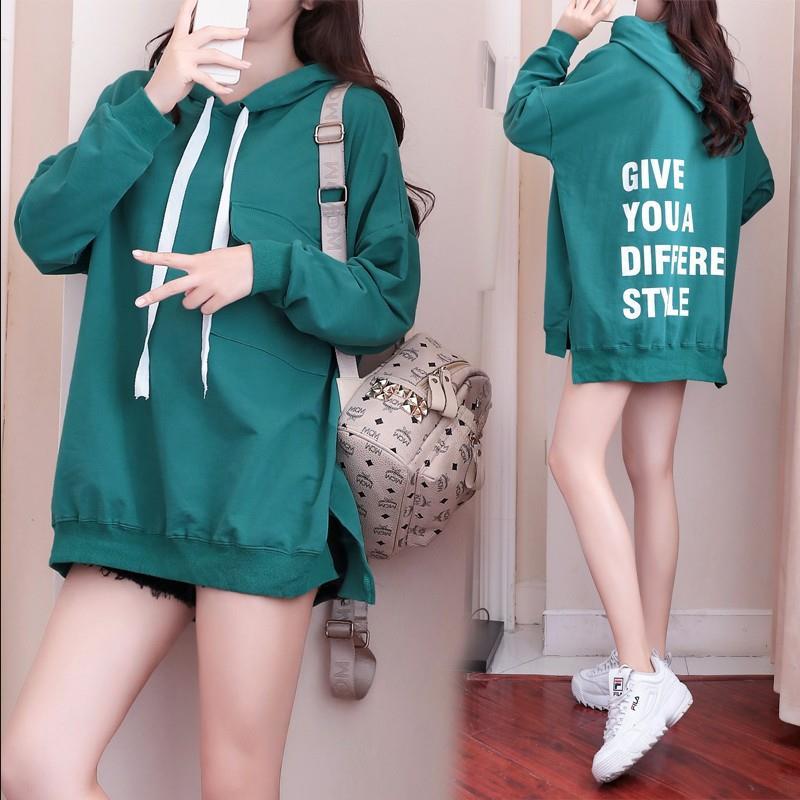 Warm Hood Top Spring and Autumn Sweatshirt Cotton Women's Sweatshirt Wild Large Size Long Sleeve