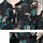 Floral Long Sleeve Dress Feminine Lotus Leaf Collar Chiffon Print Skirt Long French Retro Elegant Inside Outerwear Fabric Lightweight Breathable