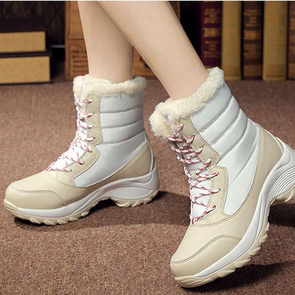 Women Boots Non-slip Waterproof Winter Ankle Snow Boots Women Platform Winter Shoes with Thick Fur Botas Mujer Thigh High Boots